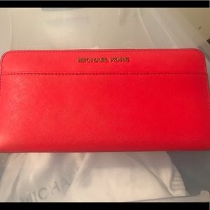 MK Saffiano Leather Wallet